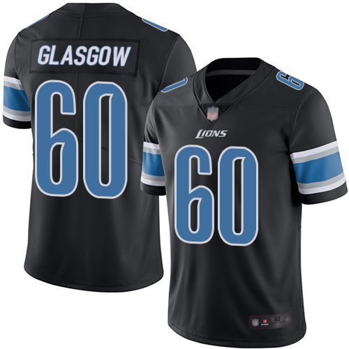 Detroit Lions Limited Black Men Graham Glasgow Jersey NFL Football 60 Rush Vapor Untouchable